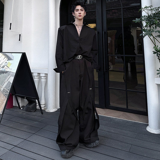 Niche Design Loose Straight-Leg Slacks WN25120
