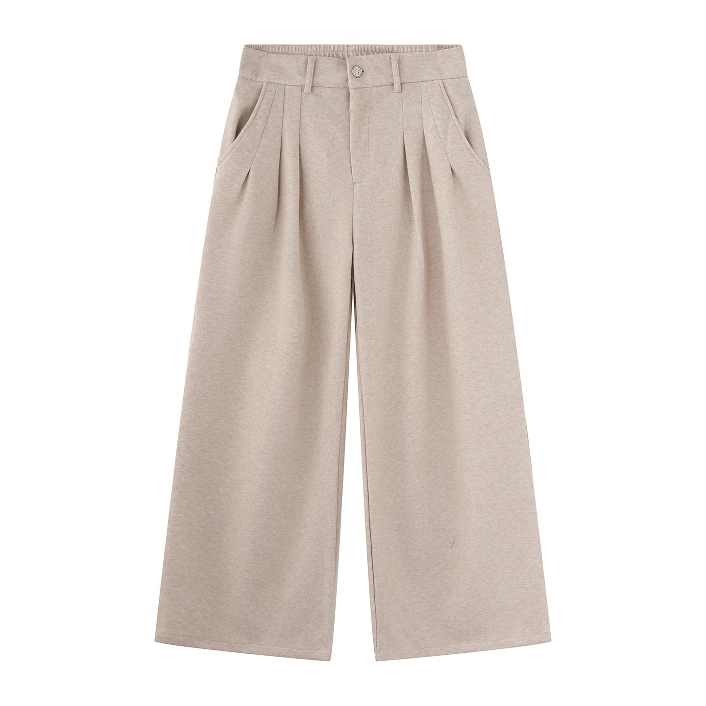 Zipper Hoodie & Pleats Wide Leg Sweatpants Setup WN25004