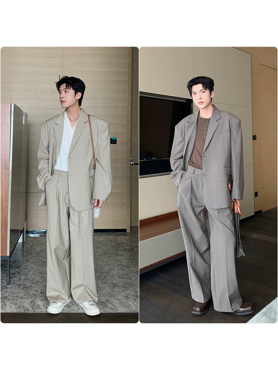 Plaid Tailored Jacket & Plaid Trousers Setup WN20410