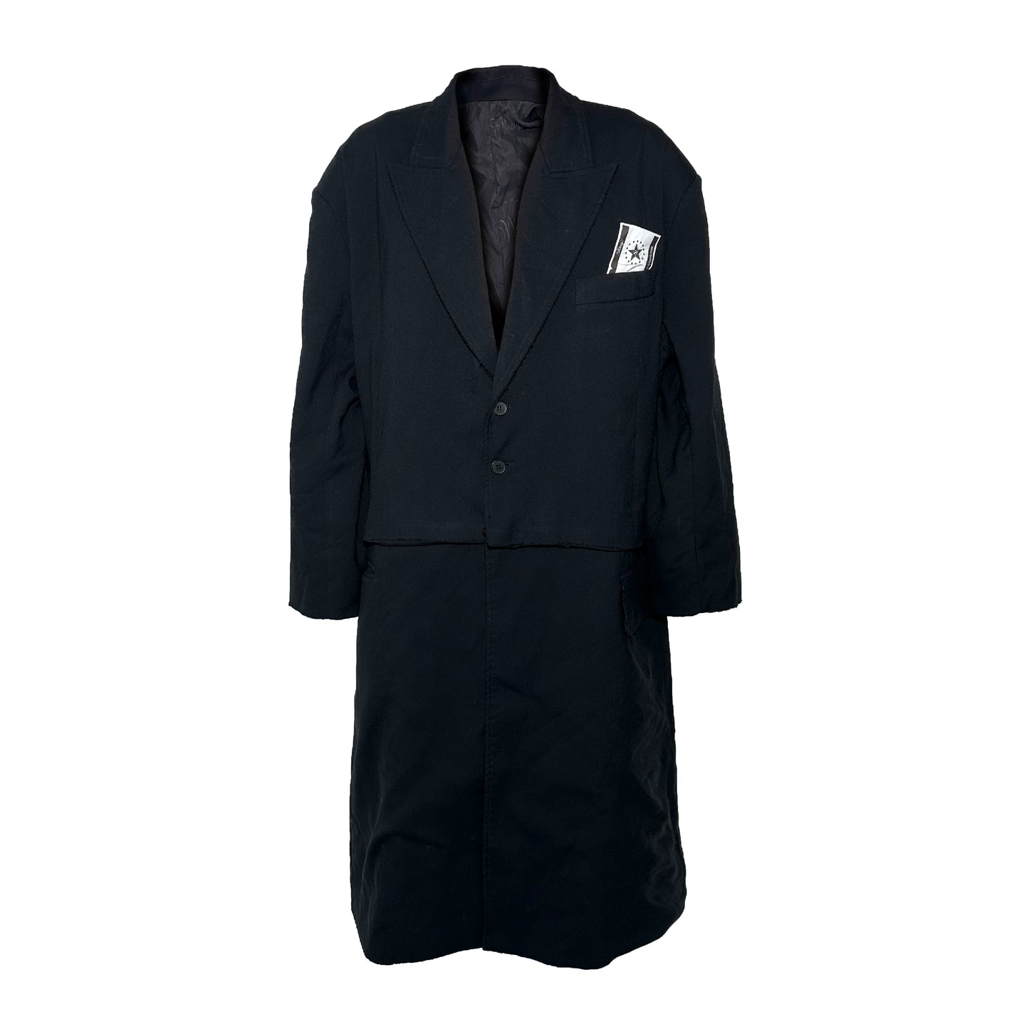 Oversize Plain Removable Jacket Coat WN17207