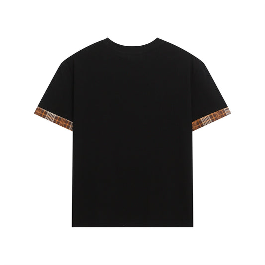 Patchwork Heart Letter Print Short Sleeve T-Shirt WN26908