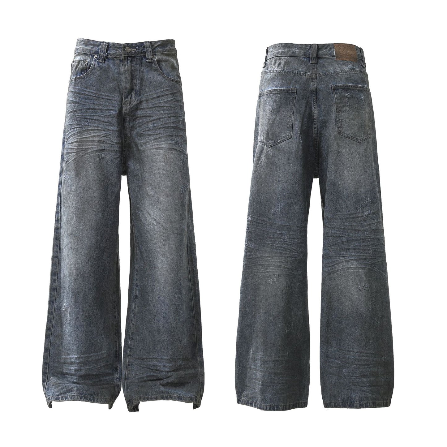 Washed Flare Denim Jeans WN12718