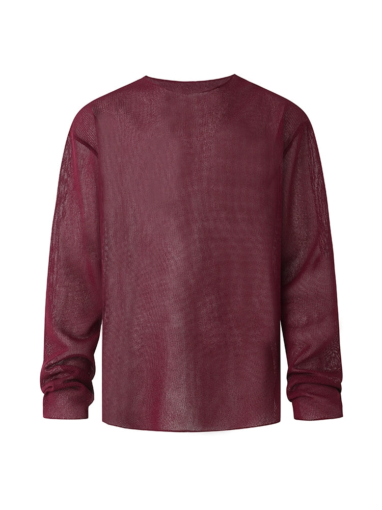 Sheer Oversize Long Sleeve T-Shirt WN20314