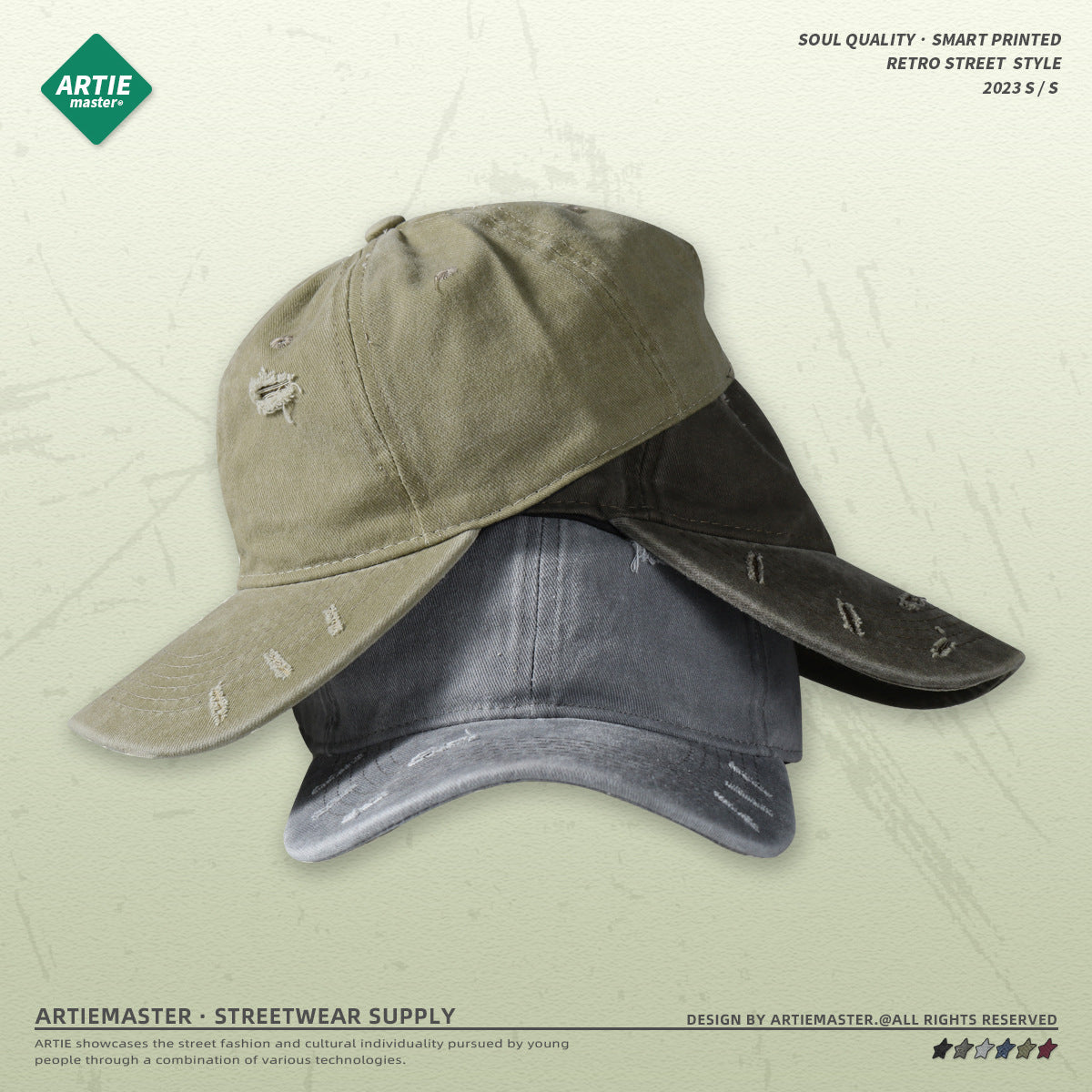 Damage Washed Baseball Cap WN6618