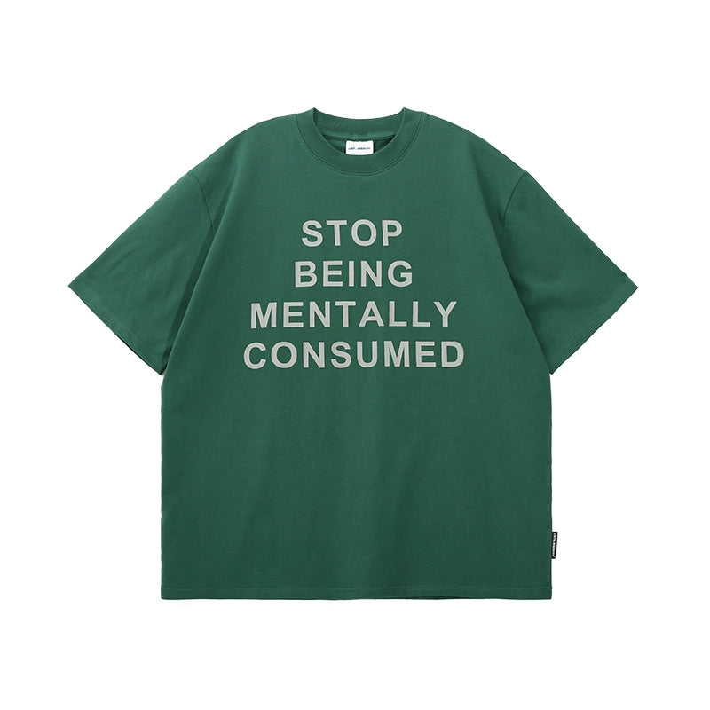 Letter Print Oversize Short Sleeve T-Shirt WN17767