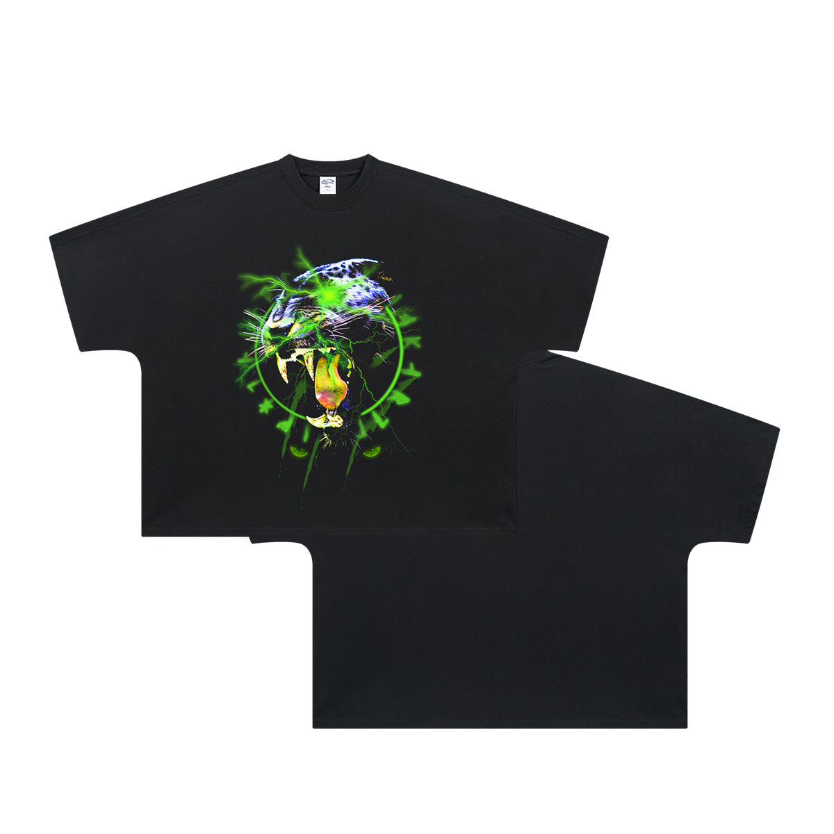 Seamless Graphic Print Oversize Short Sleeve T-Shirt WN16263