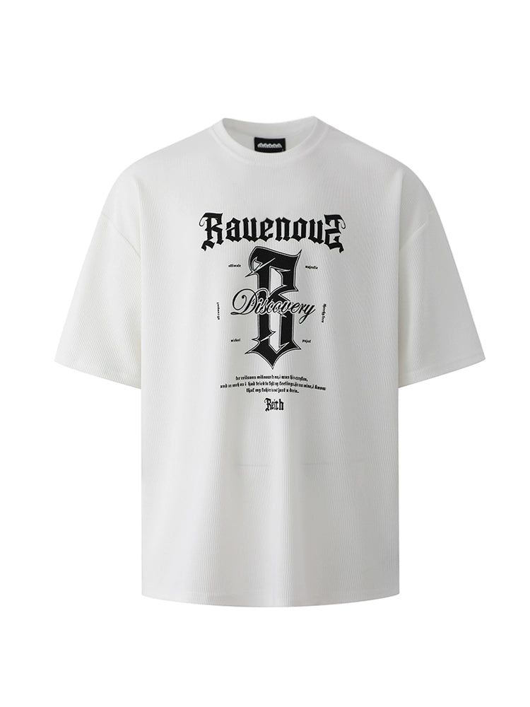 Letter Print Oversize Short Sleeve T-Shirt WN20267