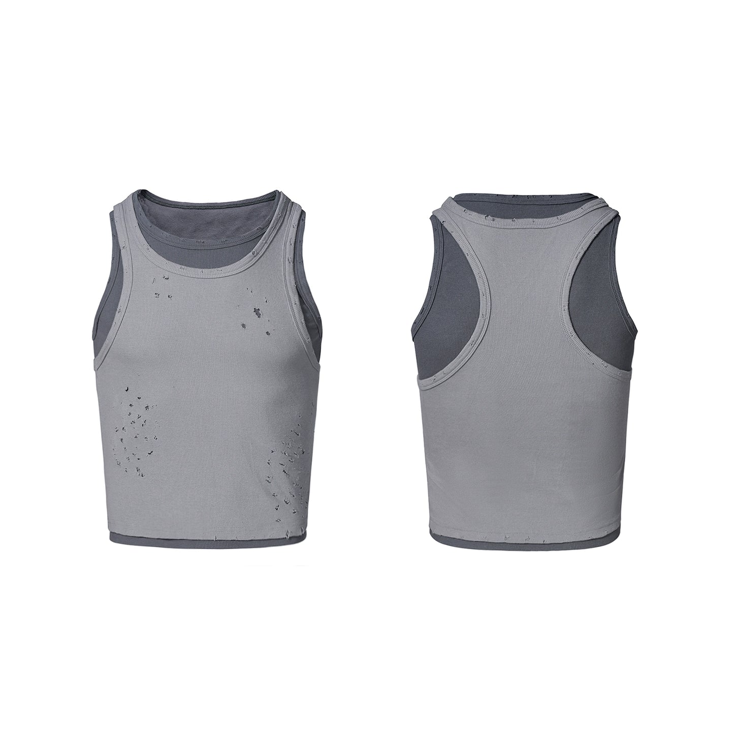 Layered Damage Tank Top WN18803