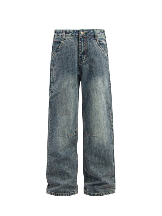 Washed Baggy Straight-Leg Jeans WN26397