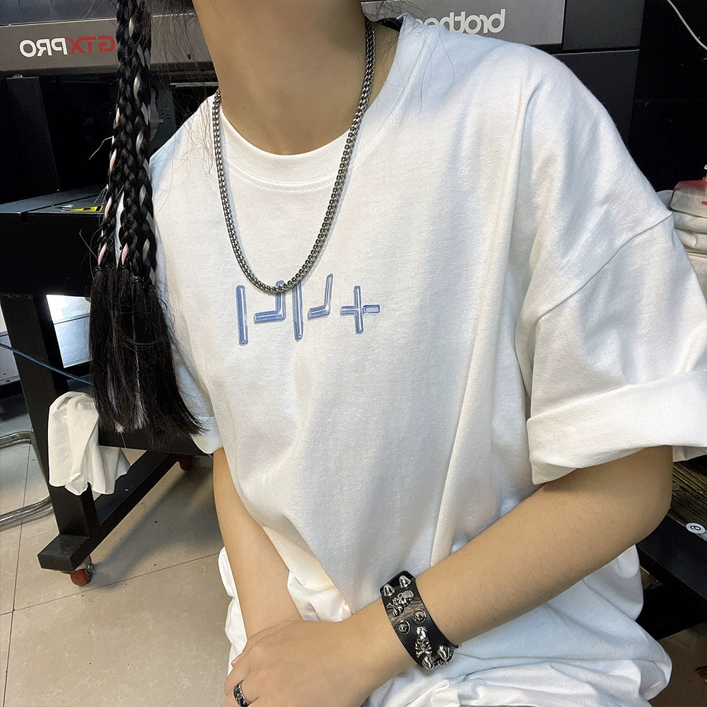 Graphic Print Oversize Short Sleeve T-Shirt WN16740