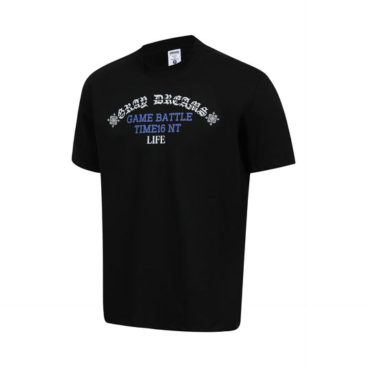 Gothic Letter Print Short Sleeve T-Shirt WN25962