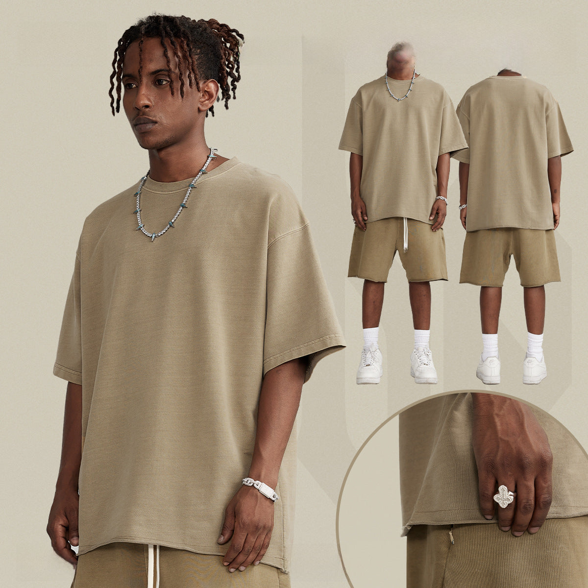 Water Washed Heavyweight Oversize Short Sleeve T-Shirt WN6077