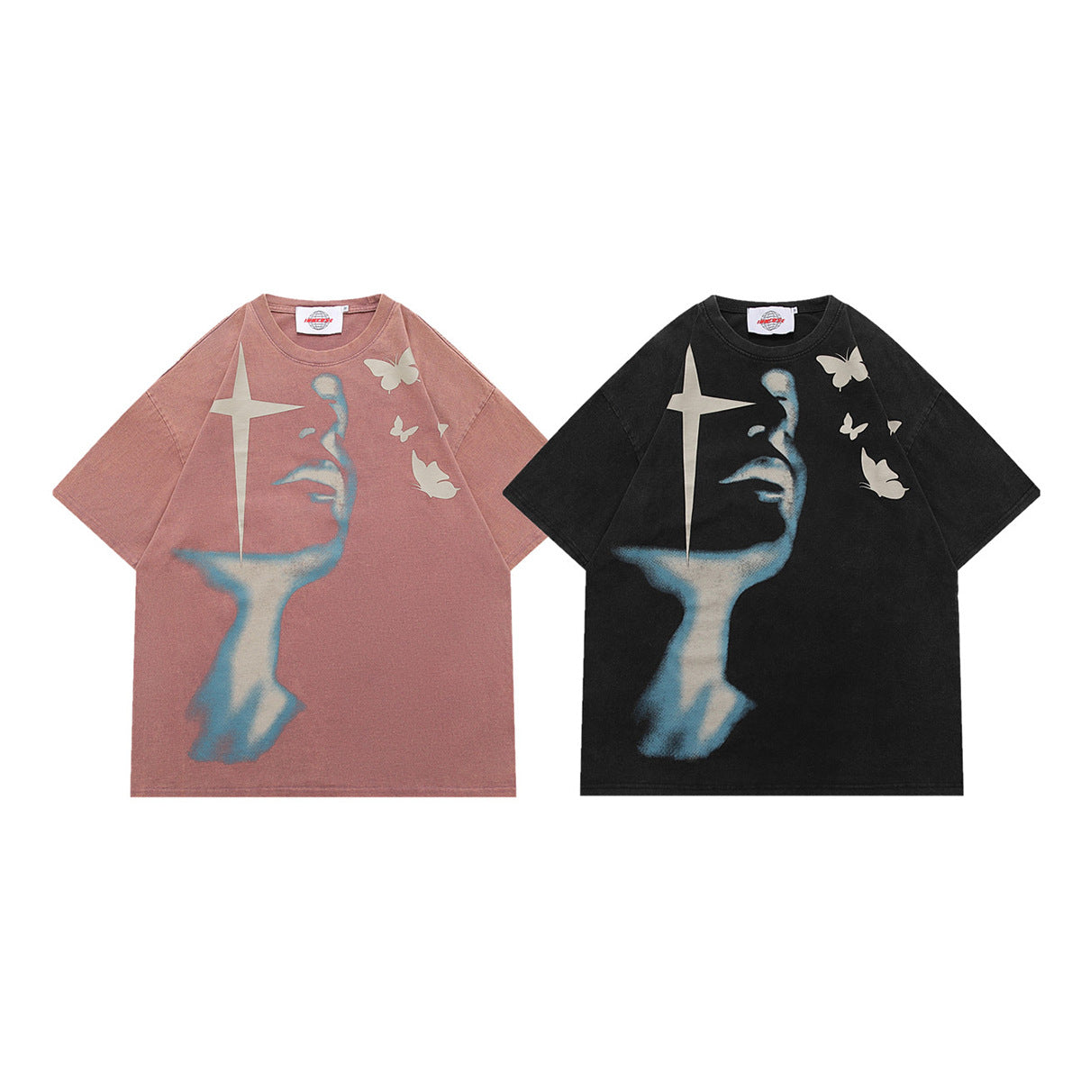 Graphic Design Washed Short Sleeve T-Shirt WN16808