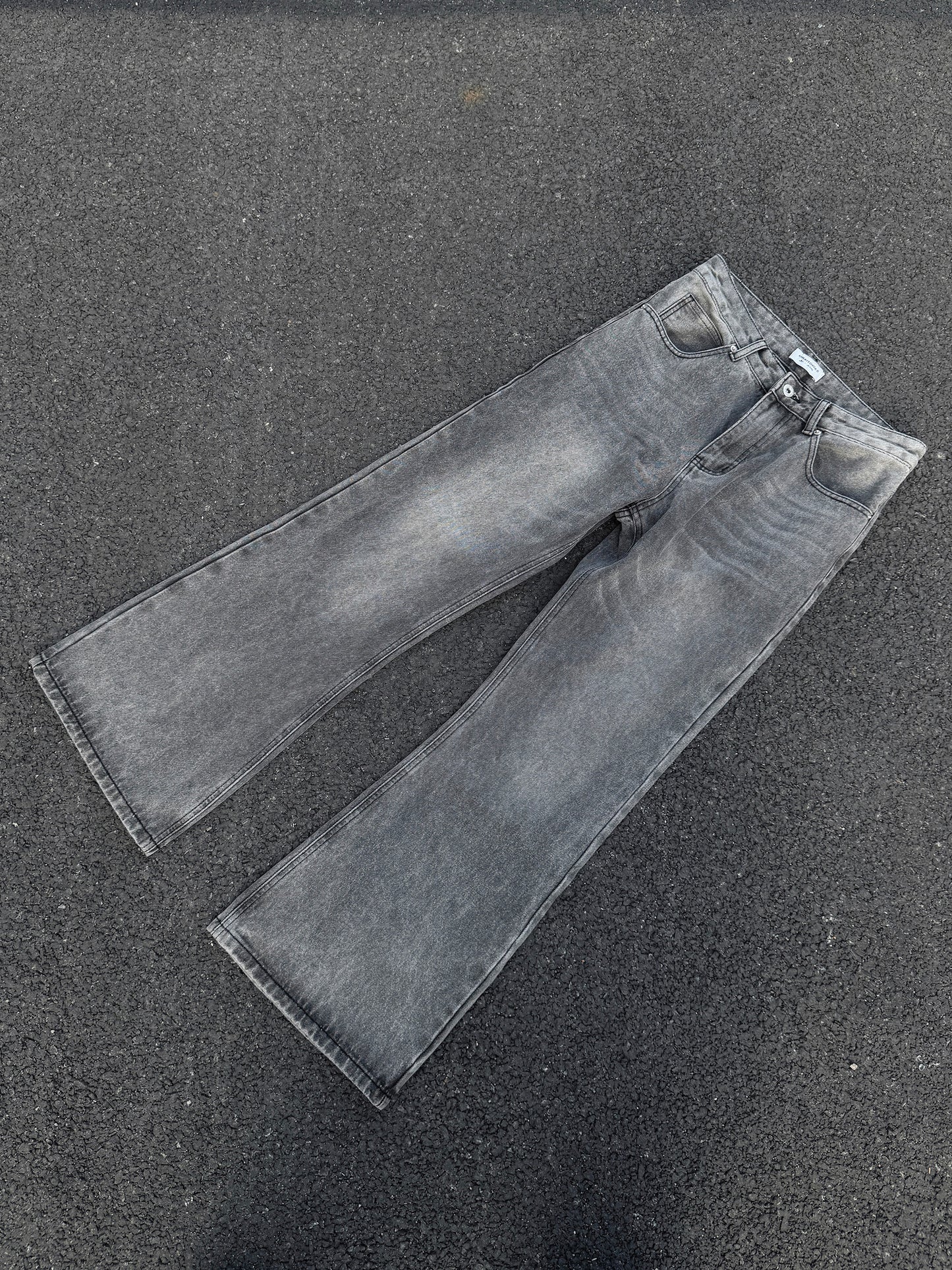 Washed Flare Denim Jeans WN23020