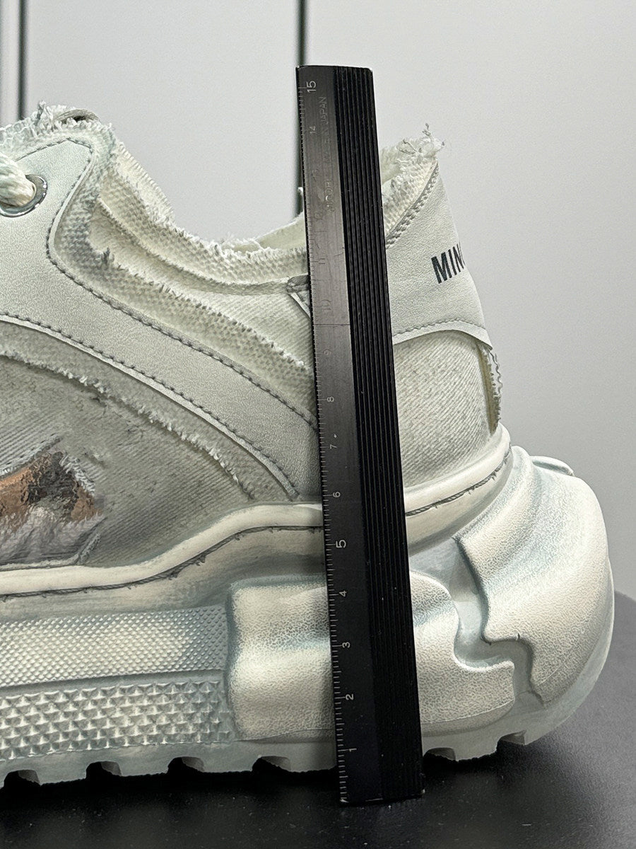 Panel Platform Chunky Sole Sneakers WN24632