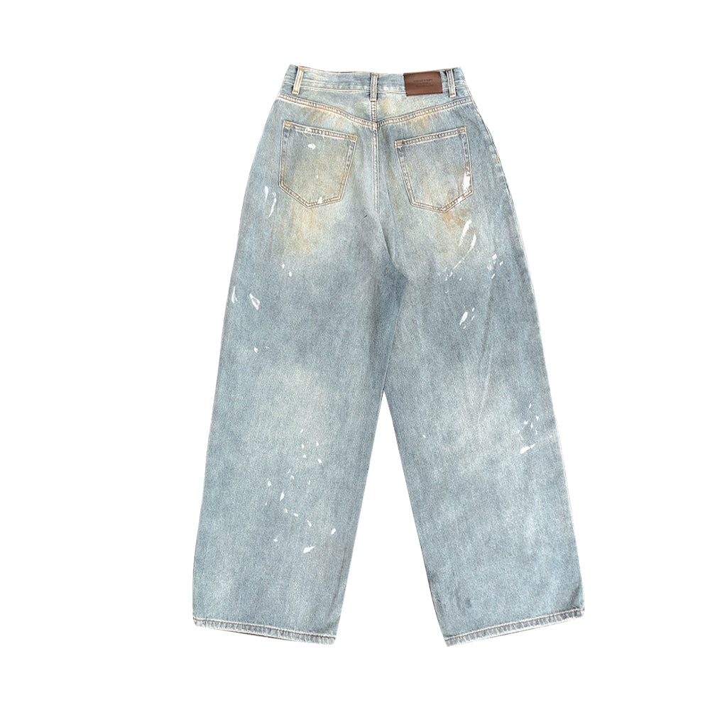 Spray Art Paint Design Denim Jeans WN18765