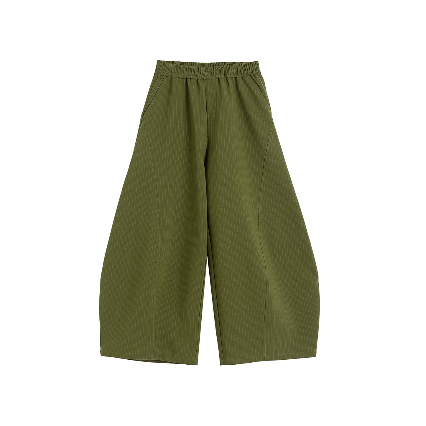 Collarless Stripe Oversize Tailored Jacket & Trousers Setup WN13299