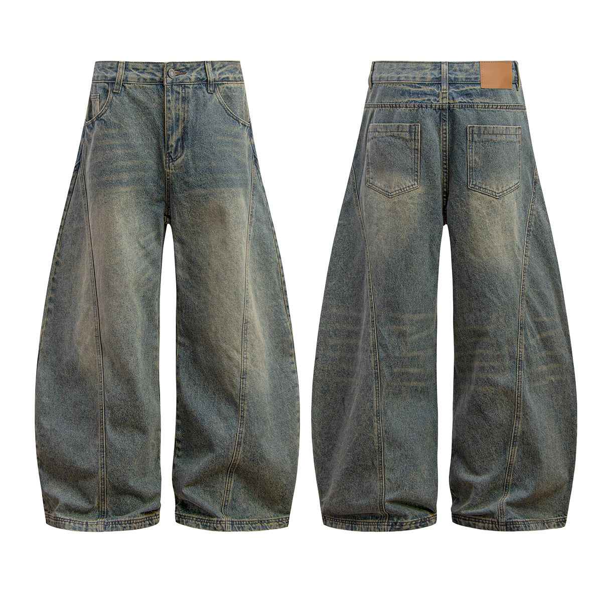 Washed Curve Denim Jeans WN16138