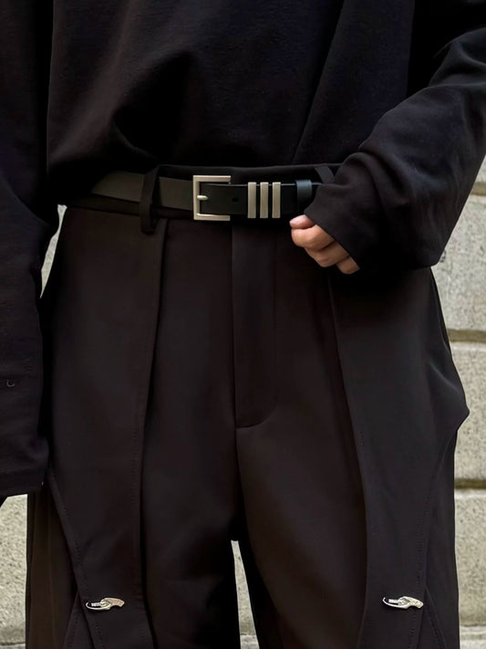 Metal Buckle Versatile PU Leather Belt WN23157