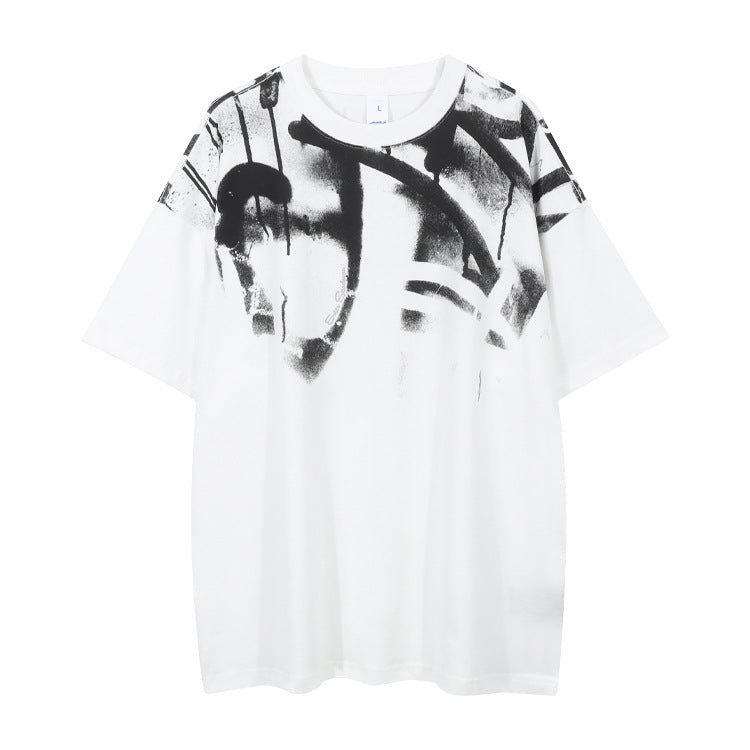 Graffiti Print Short Sleeve T-Shirt WN12553