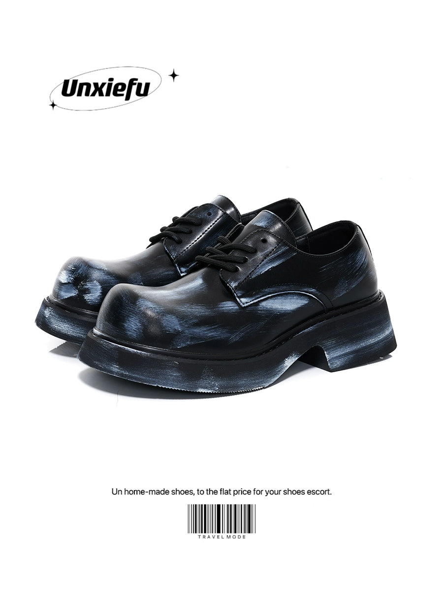 Chunky Sole Leather Derby Shoes WN20796