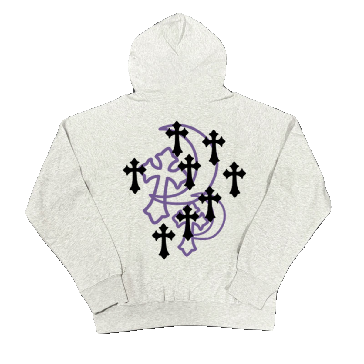 Heavyweight Cross Design Oversize Pullover Hoodie WN16239