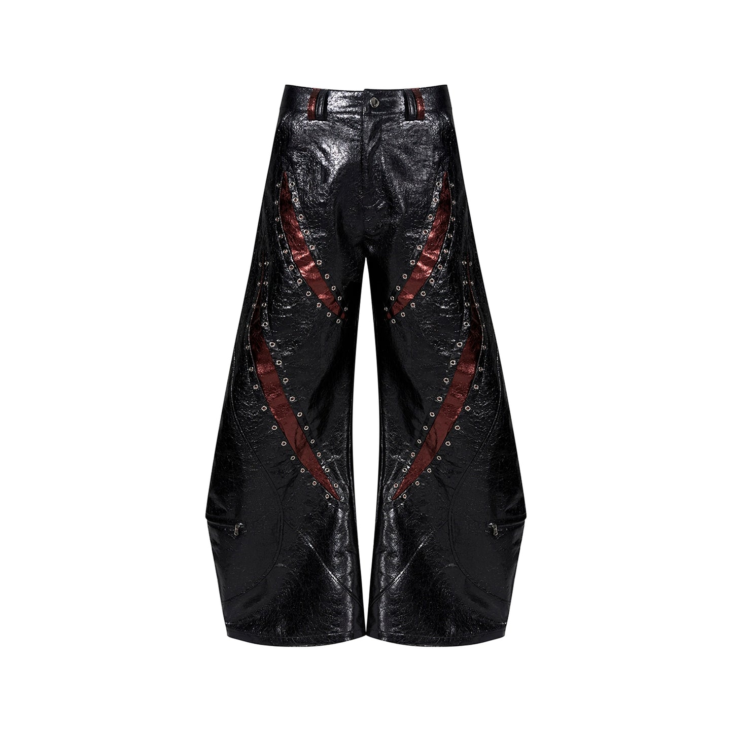 Patchwork Zipper Hooded Sleeveless Vest & Wide Leg Pants Setup WN18284