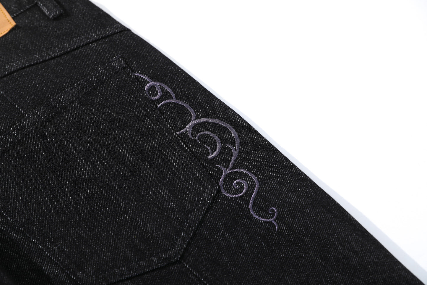 Pocket Embroidery Flare Denim Jeans WN25916