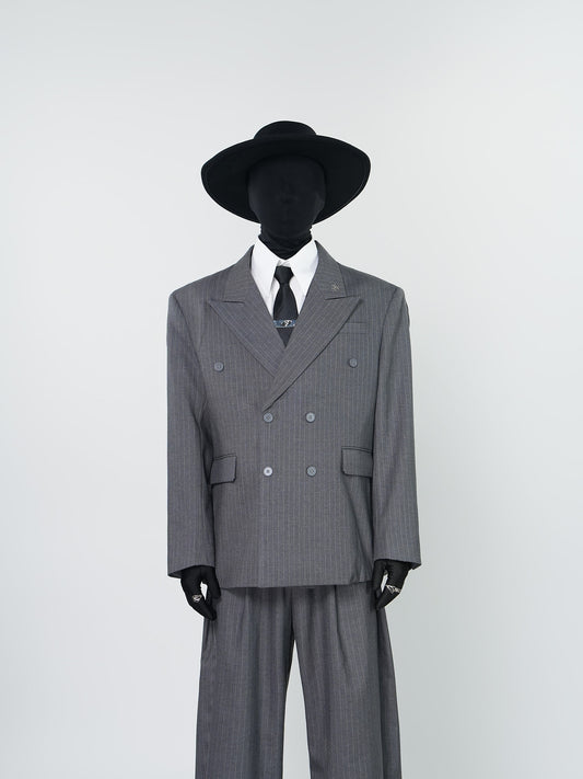 Stripe Tailored Jacket & Stripe Wide Leg Trousers Setup WN24295