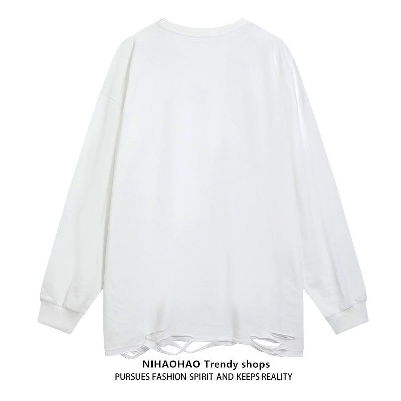 Damage Chain Attach Long Sleeve T-Shirt WN5465