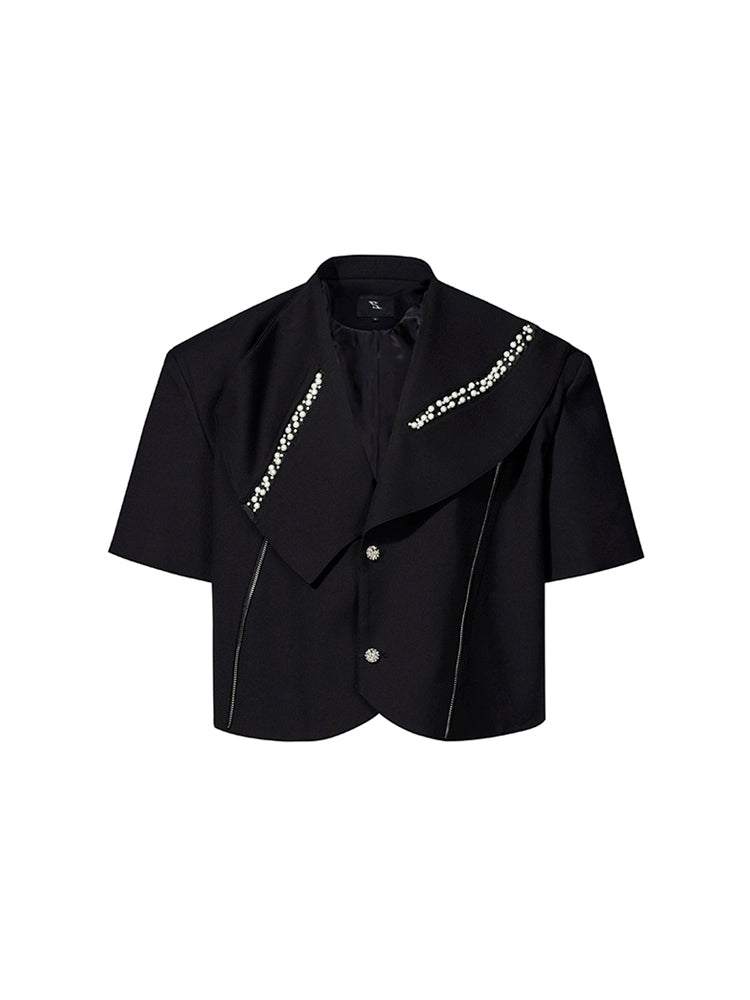 Pearl Short Back-Slit Tailored Jacket WN18293