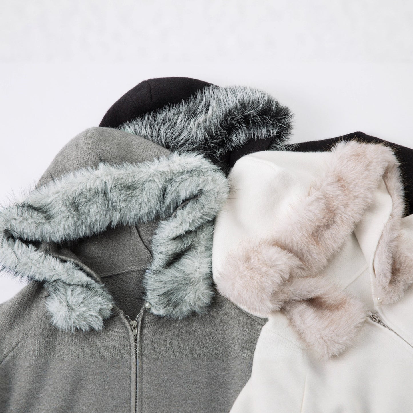 Colorblock Zipper Knit Hoodie WN21848