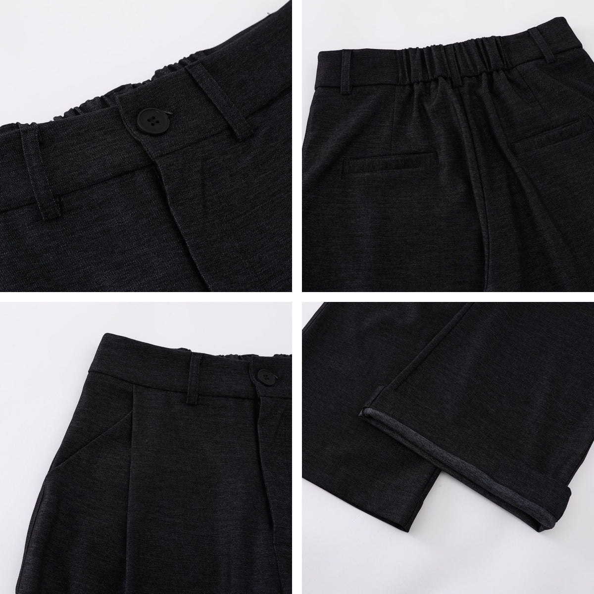 Drape Elastic Waist Wide-Leg Trousers WN15101