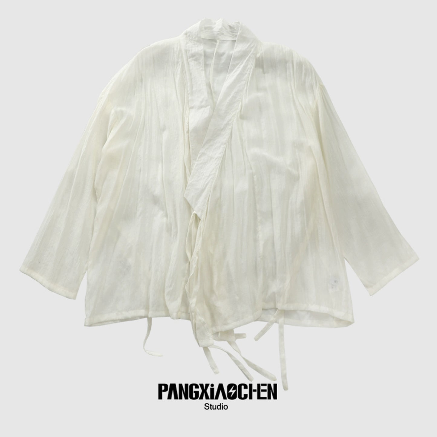 Slightly Sheer Lace-Up Shirt WN20494