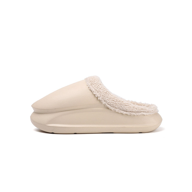 Fake Fur Trim Platform Slip-On Mules WN23468