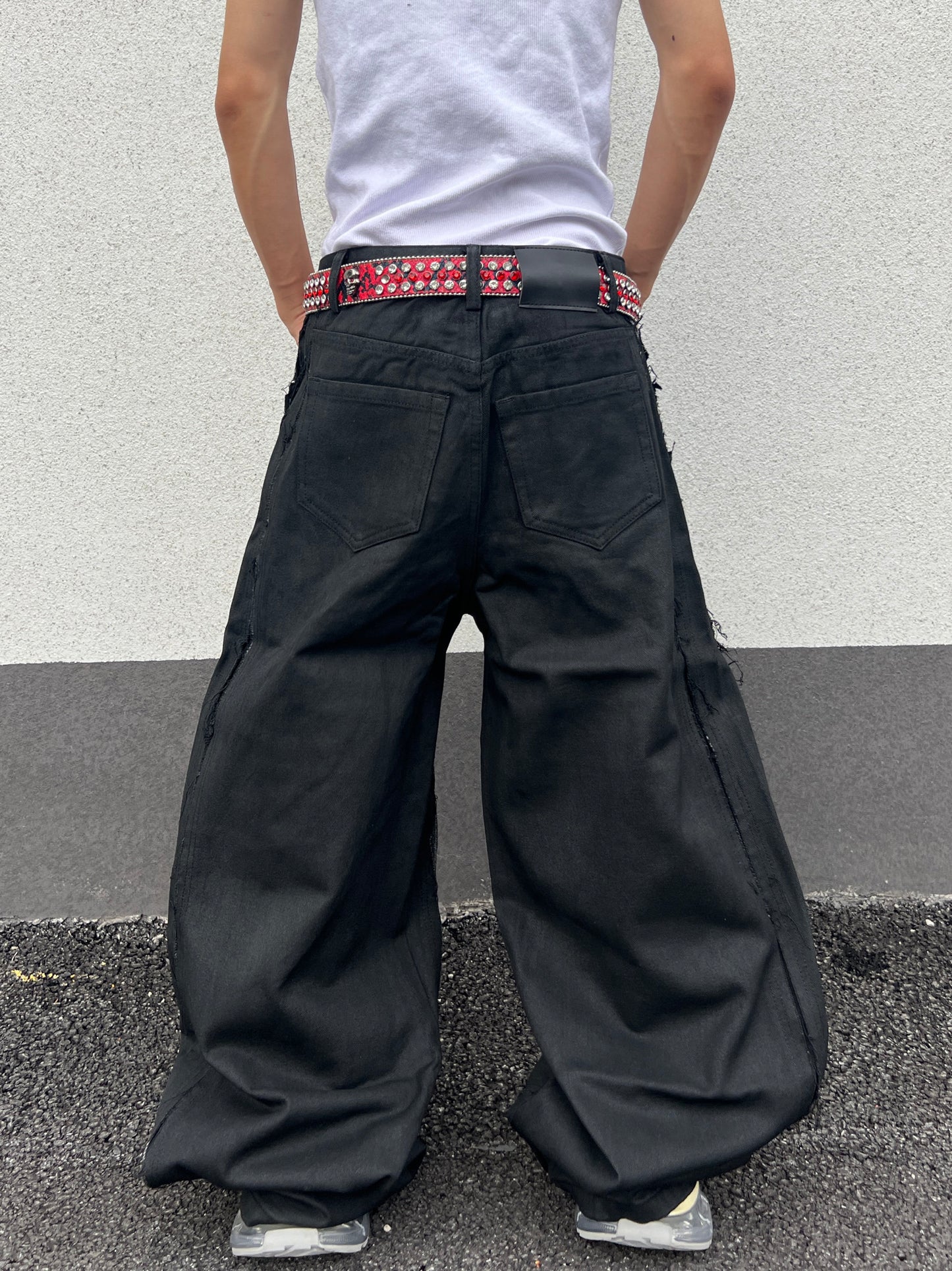 Front Seam Detail Baggy Pants WN24053