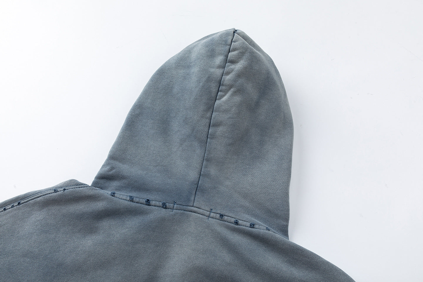 Washed Damage Print Boxy Zipper Hoodie WN25868