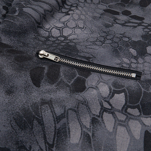 Snakeskin Pattern Wide-Leg Denim Jeans WN15034