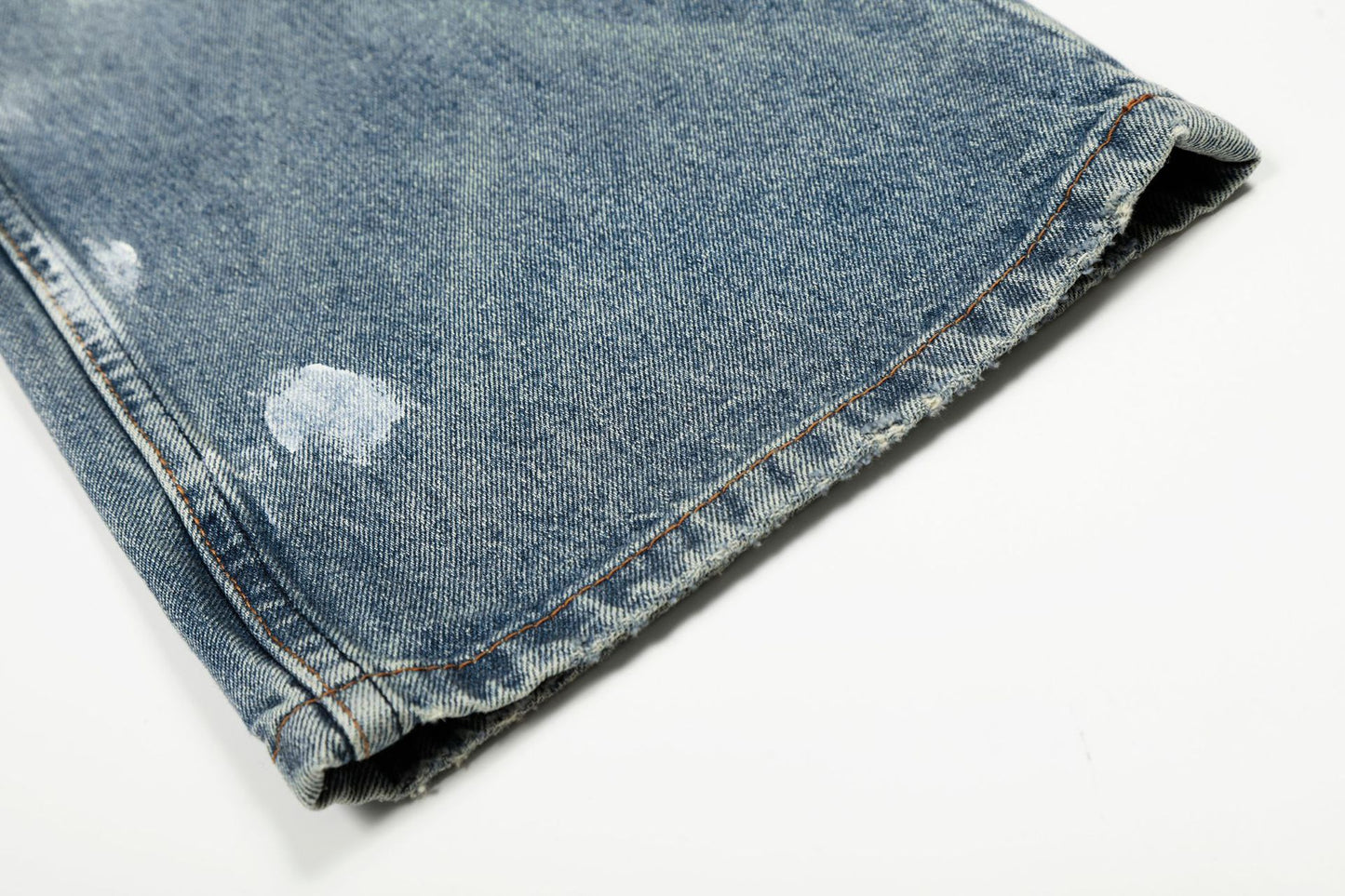 Paint Splatter Curved Denim Jeans WN26128
