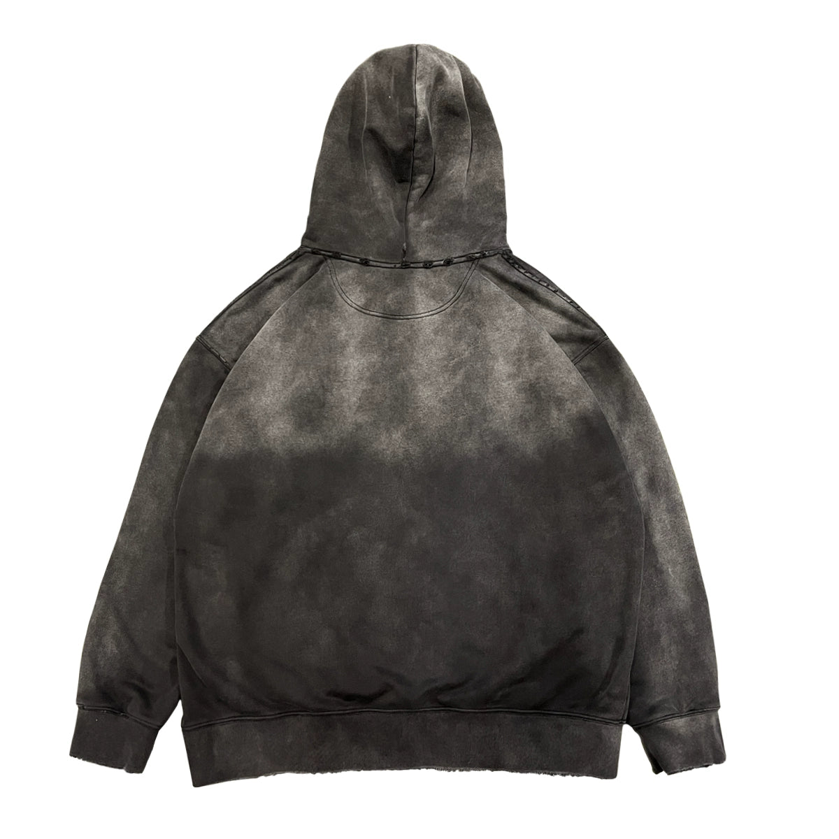 Graphic Letter Print Washed Heavyweight Hoodie WN16682