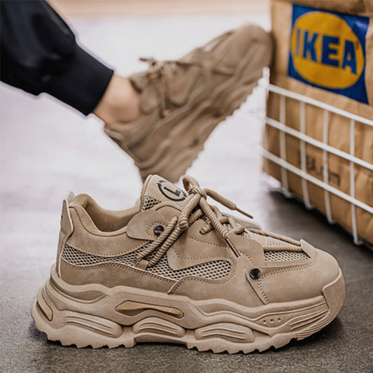 Chunky Sole Lace-Up Casual Sneakers WN23346