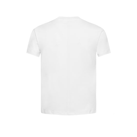 Sorona Figure Print Small Collar Short Sleeve T-Shirt WN25890