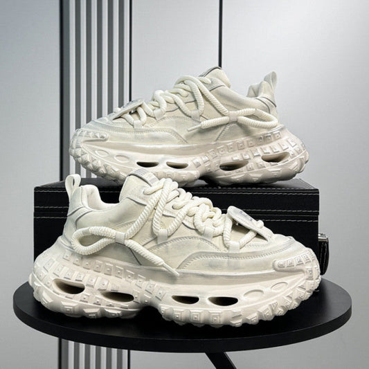 Platform Chunky Cutout Sole Lace-Up Sneakers WN24812