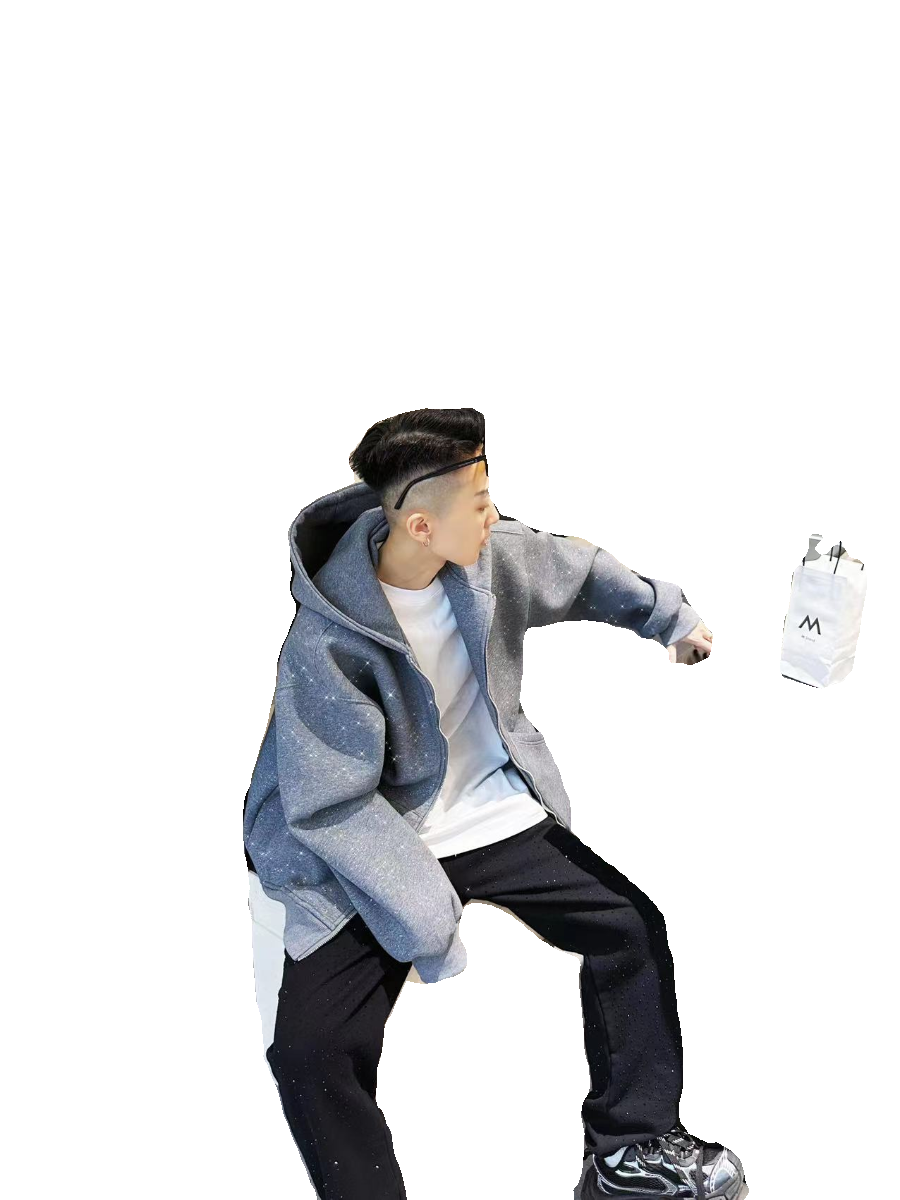 Sequin Galaxy Heavyweight Oversize Zipper Hoodie WN20689