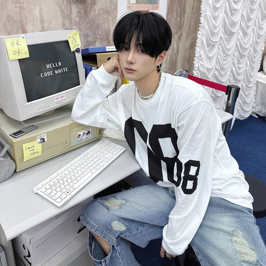 Oversize Letter Long Sleeve T-Shirt WN25075