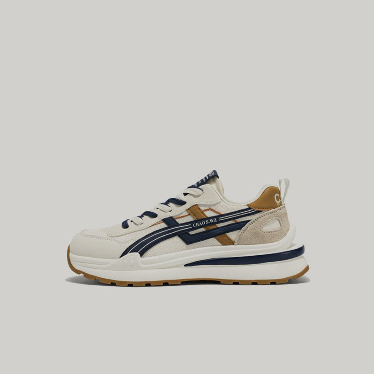 Color-Block Stripe Panel Lace-Up Sneakers WN23474 – WONDER NOAH