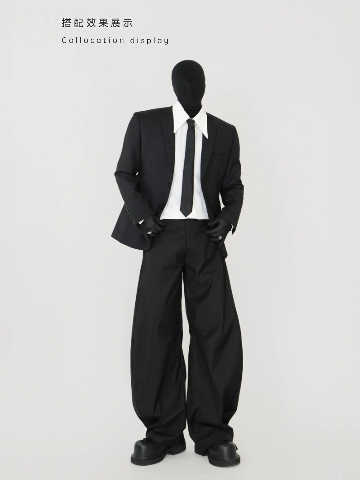 Pointed-Collar Wrinkle-Resistant Long Sleeve Shirt WN17355