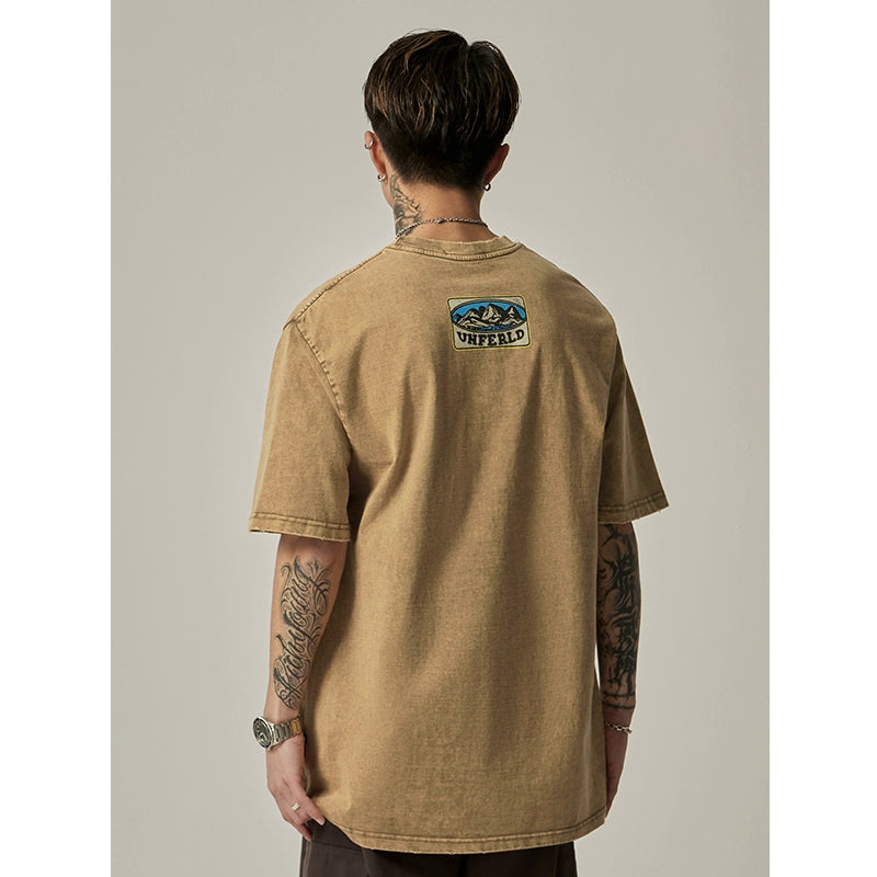 Motorcycle Illustrations Print Short Sleeve T-Shirt WN6179