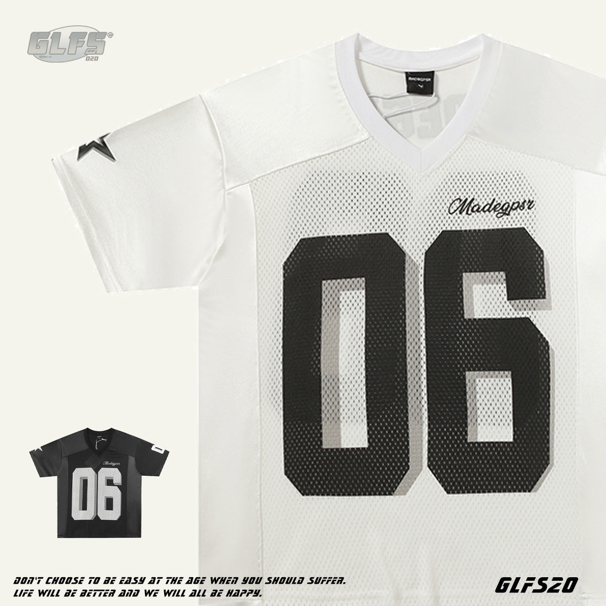Mesh Sporty Letter Short Sleeve T-Shirt WN26436