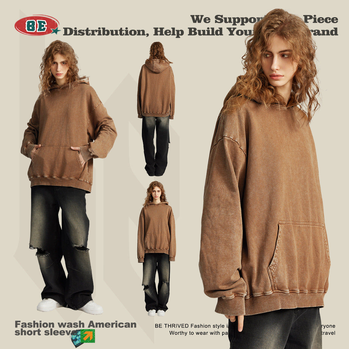 Oversize Washed Hoodie WN6463